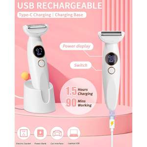 Depiladora Eléctrica 5 en 1 Recargable por USB para Mujer, Afeitadora Rotatoria, Recortadora de Vello Nasal y de Bikini, con Función Lavable - Product Image 5