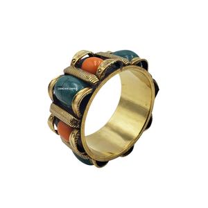 Nueva llegada 2025 hecho a mano grueso resina africana y brazalete de latón joyería Bohemia - Product Image 1