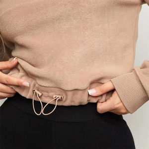 Sudadera con media cremallera hecha a medida para mujer, de algodón 100% Material, ligero, secado rápido, Impresión de logotipo personalizado - Product Image 6