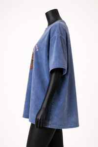 เสื้อยืดโอเวอร์ไซส์ลายกราฟิกสำหรับผู้หญิง ผ้าฝ้ายล้างน้ำ สไตล์วินเทจ พิมพ์ลายการ์ตูน ลำลอง ทรงหลวม สตรีทแวร์ ขายส่ง - Product Image 4