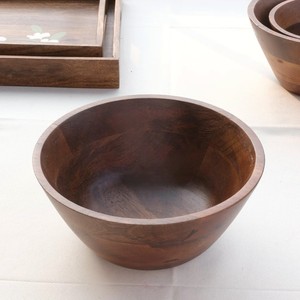 Customizable Eco-Friendly <b>Mango</b> <b>Wood</b> Fruit <b>Bowls</b> Handpainted & Dishwasher Safe Lightweight Durable 9in x 9in x 4.0in (LxWxH) - Product Image 3