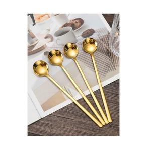 Wholesale Gold Plated Cutlery <b>Set</b> Coffee Spoon for Sugar Dessert Cake Ice Cream Spoon for <b>Party</b> - Product Image 2