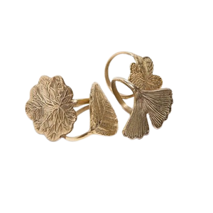 Elegante servilletero de hoja para mesa de comedor, fiesta de vacaciones, servilletero de Metal de aluminio moderno en venta al por mayor - Product Image 1