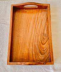 Bandeja decorativa de madera para servir frutas de alta calidad y bandeja de madera decorativa para decoración del hogar vajilla diseño de cuatro ruedas de aluminio - Product Image 3