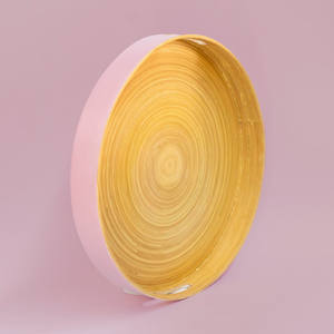 Décoration d'intérieur en bambou enroulé pour cupcake snack servant des fruits biodégradables naturels faits à la main plateaux filés - Product Image 1