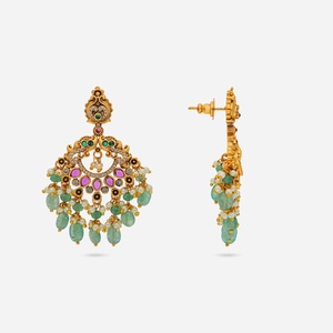 Boucles d'oreilles pendantes style antique, design religieux tendance pour mariages et fêtes - Alliage de zinc et cuivre/laiton - Product Image 4