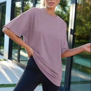 Factory Whosale Color Block 300G Hombres Camiseta Oversize 100% Algodón Sólido Personalizado Alta calidad Mujeres Camiseta - Product Image 1