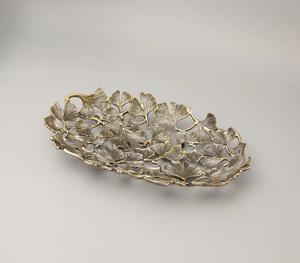 Bol élégant en forme de feuille en laiton poli pour fruits et noix décoratifs Accent de maison écologique pour les tables à manger élégantes et les fêtes - Product Image 3