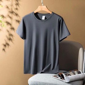 Logotipo impreso personalizado en 100% algodón Camiseta de secado rápido para hombres Camiseta lisa de manga corta - Product Image 3