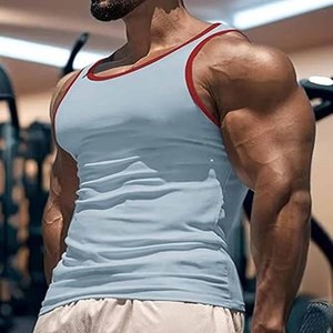 Men Tank Top OEM Service Breathable Wholesale Price Solid Colors Men's Tank Tops - Product Image 3