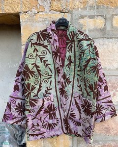 Vintage Kantha Suzani Vestes Coton Kantha Manteau Suzani Broderie Vestes Courtes - Product Image 1