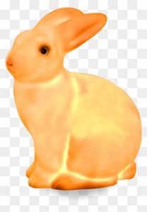 Lámpara de conejo de sal del Himalaya hecha a mano con auténtica sal del Himalaya - Product Image 2