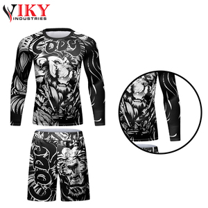 เครื่องป้องกันผดผื่นแบบระเหิดได้เต็มที่กำหนดเอง MMA rushguard - Product Image 5