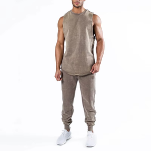 Estilo único correr culturismo desgaste hombres camiseta sin mangas entrenamiento gimnasio sin mangas nueva moda camiseta sin mangas Fitness Tops hombres - Product Image 3
