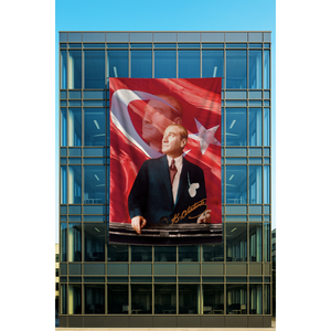 AS0273 Rachel Fabric <b>Poster</b> of Atatrk Digital Printed Vinyl and Polyester Hanging Style - Product Image 1