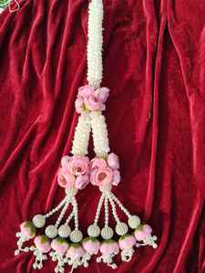 Accesorio para el Cabello con Ramillete de Jazmín y Peonía, con Perlas y Latkan, Multiusos como Cuerdas, Adornos para Trenzas Kaleera, Extensiones de Cabello para Novias - Product Image 6