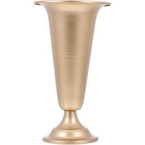 Decoración moderna lujosa para el hogar, soporte de florero de Metal chapado en oro y esmalte blanco, impresionantes arreglos florales, acabado con recubrimiento en polvo - Product Image 5