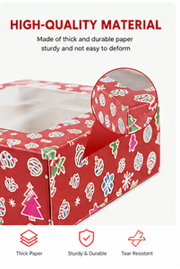 Custom Printed <b>Christmas</b> Window Gift <b>Box</b> Snowman Folding Paper Candy Cookie Holiday Xmas Packaging Wholesale Supplier Factory - Product Image 5