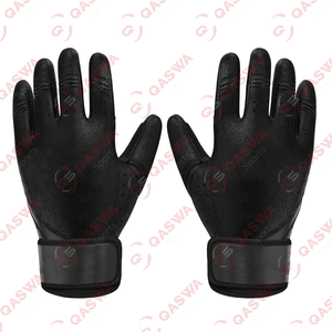 Gants de frappeur de baseball noirs durables et respirants pour hommes et femmes Gants de frappeur de baseball sur mesure bon marché - Product Image 1