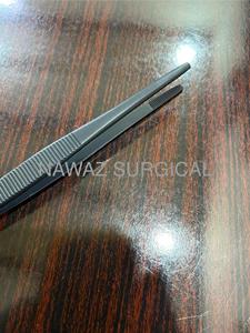 Cuchara de degustación Platos dobles personalizados Top Premium Acero inoxidable Jet Black Cuchara con pinzas Cuchara de doble función - Product Image 2