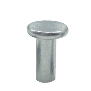 Remache Sólido de Cabeza Plana de Acero DIN 7338 A de 2-10 mm, Galvanizado en Zinc, para Forro de Frenos - Product Image 1