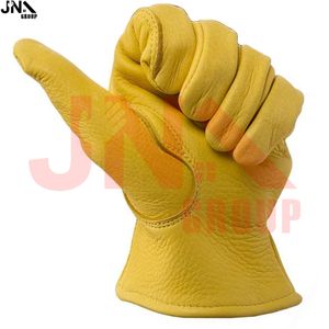Gants de conducteur en cuir de vachette Gants de travail pour hommes Gants de sécurité pour la construction industrielle - Product Image 6
