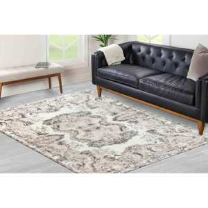 Alfombra Anatolia con Estampado de Medallones para Sala de Estar, con Pelo Suave - Product Image 1