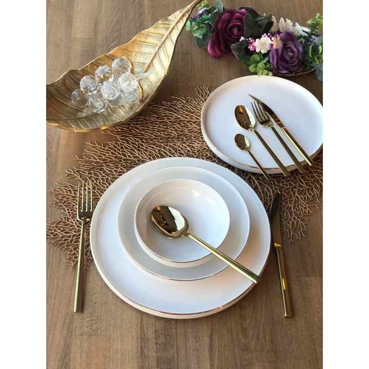 Dinner Set Modern Gold 24 Pieces for 6 Persons