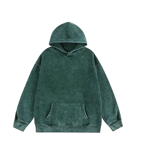 Meilleure vente Acid Washed Hoodie 100% coton mélangé personnalisé blanc hommes de haute qualité Design bas quantité minimale de commande en gros - Product Image 5