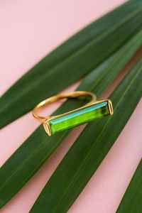 Anillo de Boda Minimalista y Elegante con Turmalina Certificada por IGI, Diseñado para Uso Diario Sofisticado, Belleza Moderna y Atemporal - Product Image 3