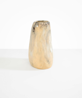 Vase décoratif moderne en résine brun rouille Pot de fleur pour intérieur et extérieur Brillant Terrasse Jardin Look pour hôtel et décoration intérieure