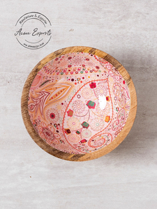 Meilleur prix petit bol en bois de manguier écologique avec finition émaillée pour servir des desserts lors de fêtes - Product Image 2