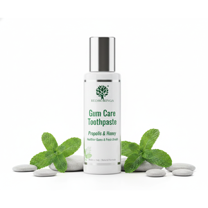 Pasta Dental de 75 ml para Encías Más Saludables, Fórmula Herbal Natural, Sin Flúor, Uso Diario Suave, Marca Privada OEM, RedMoringa Italia - Product Image 1