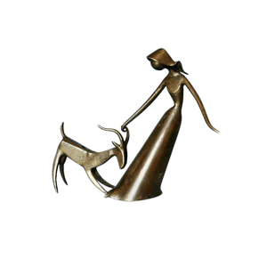 Statue de sculpture attrayante de femme et d'enfant en bronze en métal moderne pour les Sculptures décoratives de bureau d'hôtel à la maison - Product Image 6