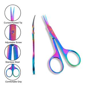 Ciseaux de manucure courbés de style russe en acier inoxydable, outil de beauté pour l'élimination des peaux mortes avec poignée, livré avec emballage - Product Image 2