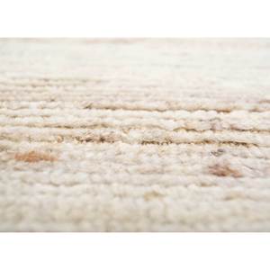 Alfombra de Lana Afgana Tejida a Mano, Color Marfil, Modelo Re-1390, Diseño Abstracto a Rayas, Rectangular, para Sala de Estar, Pasillo, Hogar - Product Image 3