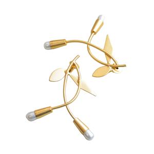 Boucles d'oreilles en pierres précieuses en laiton, vente en gros, pierres organiques, plaqué rhodium, style tendance, prêt à expédier en gros - Product Image 1