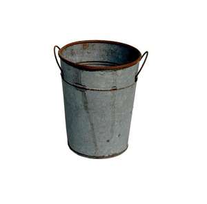 Juego de macetas de suelo de Metal galvanizado antiguo personalizado de 3 macetas y macetas decorativas para jardín de casa terminadas - Product Image 2