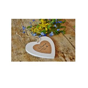 Fournitures de fête décoration en bois étiquettes en bois en forme de cœur pièces en bois taille personnalisée et suspension utilisation pour la décoration intérieure de la maison - Product Image 6