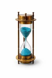 Sablier en métal de luxe, cadre doré, verre transparent, sablier décoratif pour table de salon - Product Image 2