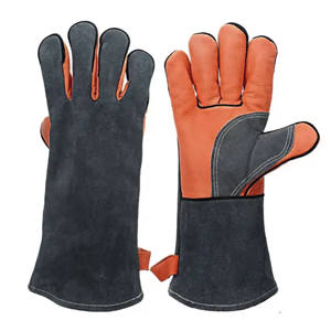 Guantes de soldadura de cuero de vaca reforzados ignífugos Guantes DE SEGURIDAD pesados antiestáticos resistentes a la abrasión certificados CE - Product Image 6