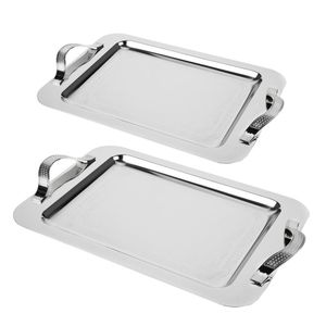 Plateau de service en métal tendance personnalisé, plateaux décoratifs martelés de différentes tailles pour la maison, le restaurant et les assiettes. - Product Image 5