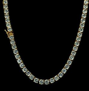 Chaîne en diamant Moissanite en or jaune de 5mm Pendentifs et breloques élégants - Product Image 1