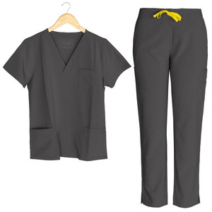 Moda Hospital Scrubs Cherokee Moda Uniforme Scrubs Set Venta al por mayor Imprimir Hospital Enfermera Médico Suave Elástico Scrubs - Product Image 1