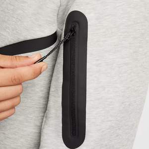 Veste à capuche zippée intégrale en polaire pour homme, gris chiné, légère, chaude, vêtements de sport d'entraînement, broderie de qualité supérieure - Product Image 5