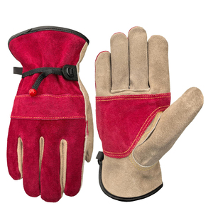 Guantes de trabajo de seguridad hechos de cuero de vaca ideales para soldadura de manejo de maquinaria y trabajo al aire libre - Product Image 1
