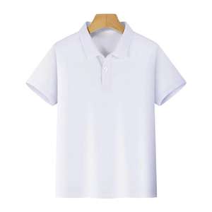 Verano Color sólido logotipo personalizado impresión niños Polo camisa transpirable suave niños puro algodón niños Polo camiseta para hombres - Product Image 2