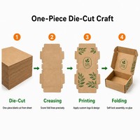 Boîte d'expédition pliable écologique en carton ondulé, emballage personnalisé avec logo pour le commerce électronique