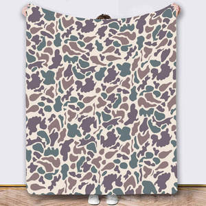 Großhandel Stockente Ente Camo Print Plüsch decke Benutzer definierte Polyester Flanell Wurf Auto Flugzeug Reise Camping Decke - Product Image 3