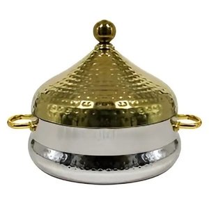 Handcrafted Food Warmer Gold Black Coated Metal <b>Insulated</b> Hot Pot Casserole Dish Buffet Wedding and Hotel Serving - Product Image 6